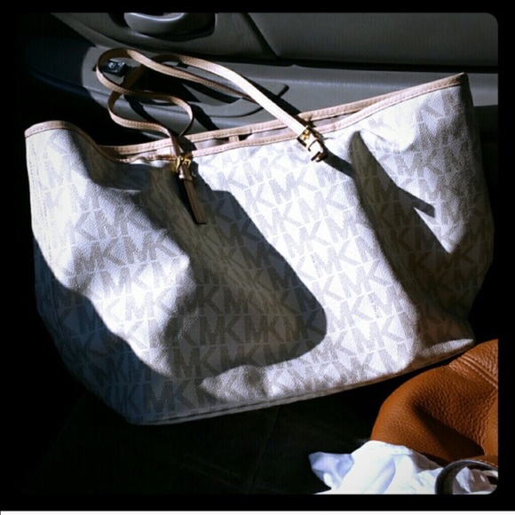 White Michael Kors tote Authentic large size