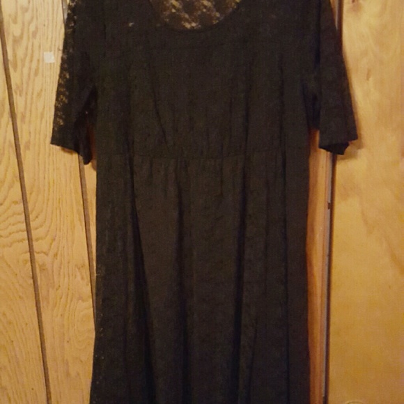 Black Lace Detail Dress