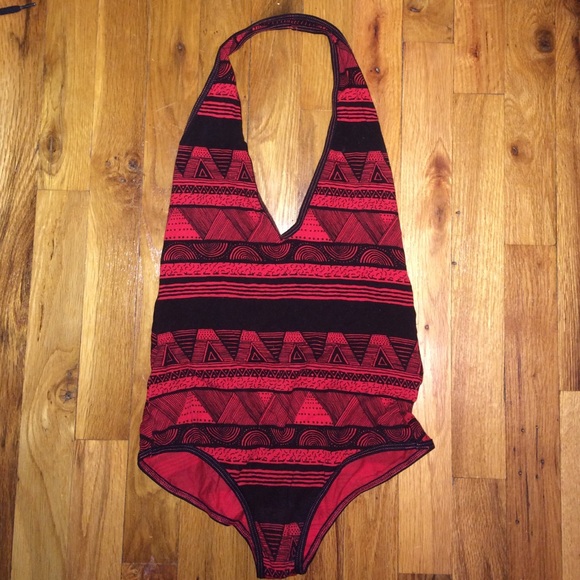 American apparel tribal halter bodysuit