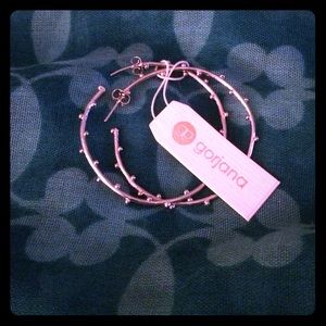 Gorjana silver hoop earrings.