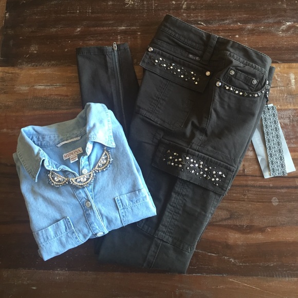 Miss Me olive green skinny jeans