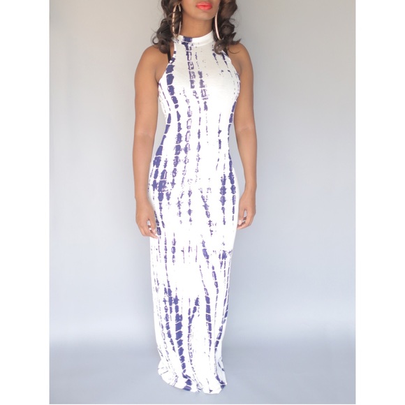 LAST ONE!! Pink Tie dye open back maxi dress - Picture 4 of 4