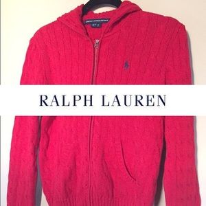 *Ralph Lauren* cable knit zip sweater