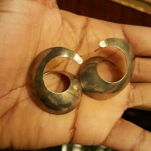 Sterling silver twisted earrings