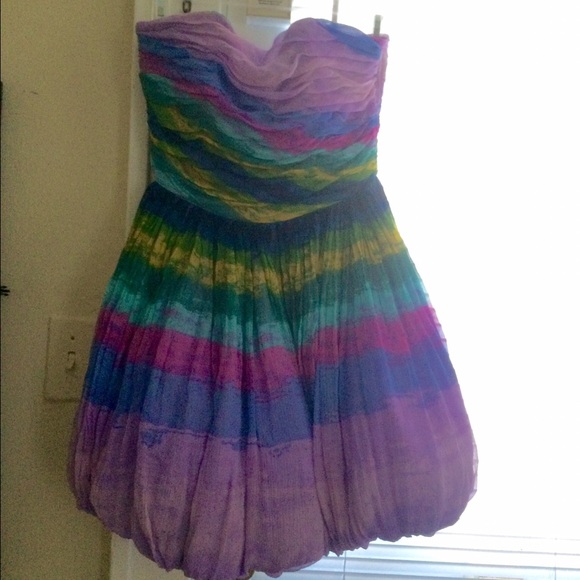 NWT Tracy Reese Rainbow Strapless Bubble dress 6 - Picture 2 of 4