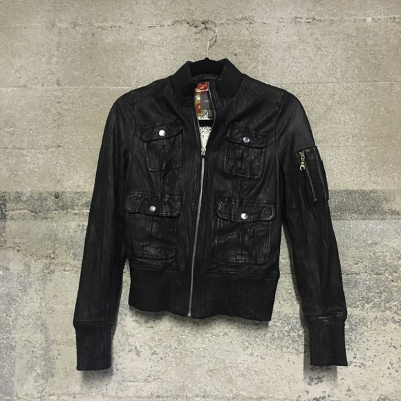 Zara Jackets & Blazers - Leather bomber jacket