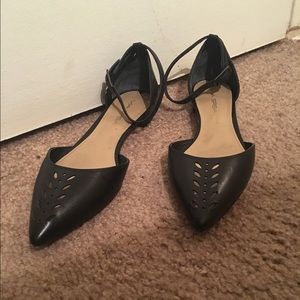 Via Spiga Black Cut Out Flats