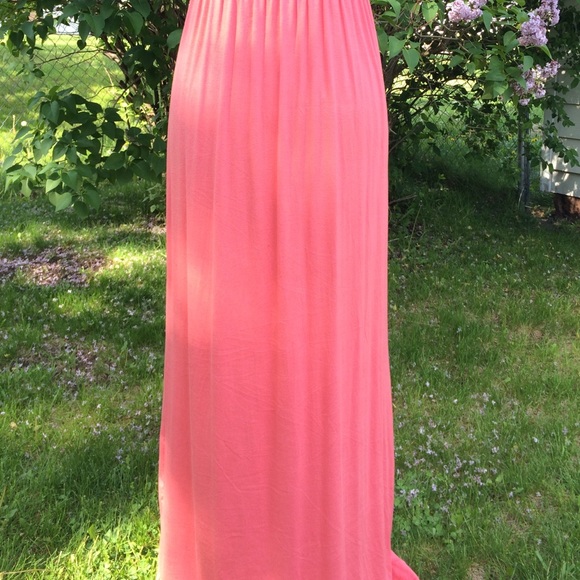 1 SMALL LEFT Coral Boho Maxi Dress - Picture 3 of 3