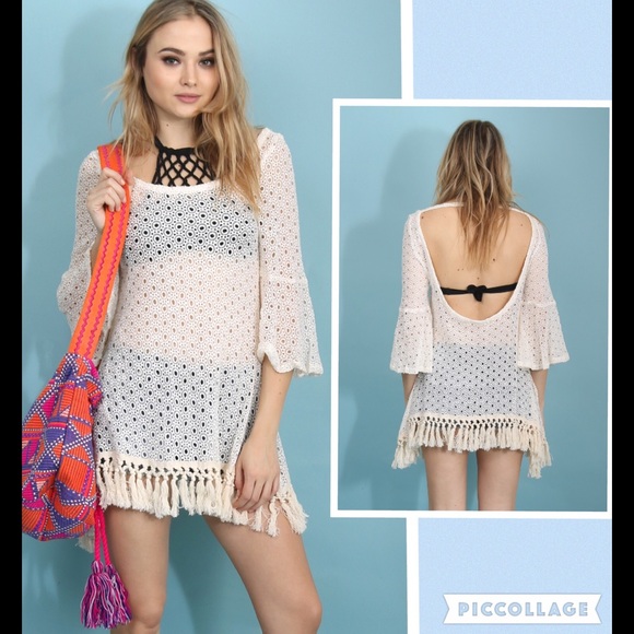 Other - NEW Ivory Eyelet Beach Tunic Top Sz S