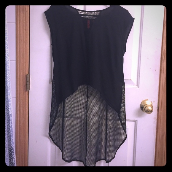 Womens 548 Cropped High Low Top