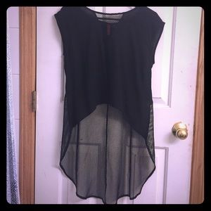 Womens 548 Cropped High Low Top