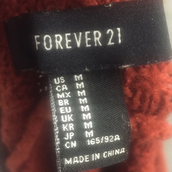 Forever 21 Oversized Maroon Knit Cardigan Sweater - Picture 4 of 4
