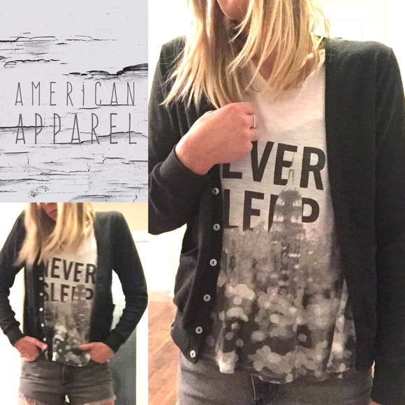 --American Apparel-- tri-blend, cardigan, size xs - Picture 1 of 3