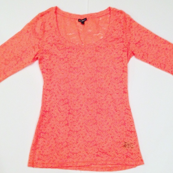 Express 3/4 sleeve Lacy Top