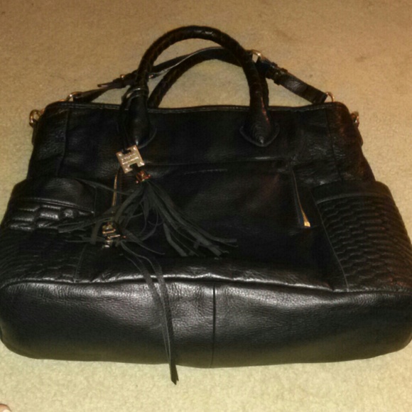 Aimee Kestenberg Black Satchel-leather