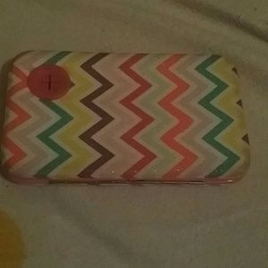 Claires Chevron Glitter Wallet