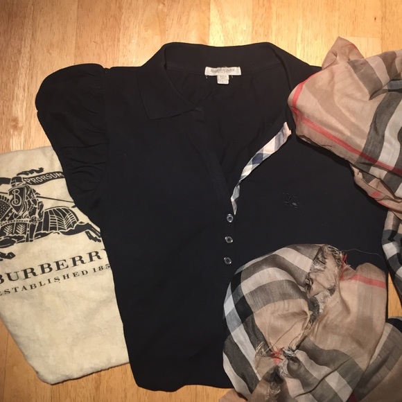 Burberry Polo in black! NEVER WORN!!