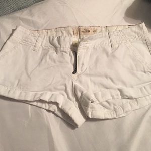 White hollister shorts