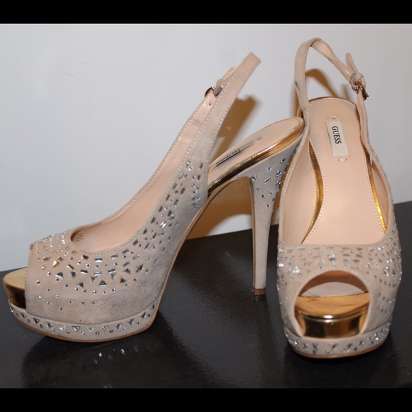 Guess sparkly nude heels - Picture 2 of 3