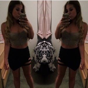 CLOSING CLOSET SOON- forever 21 tan lace bustier