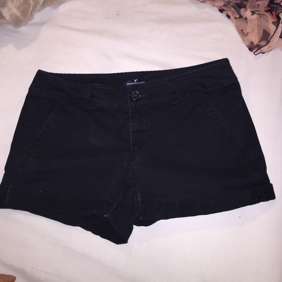 Black AEO TWILL X MIDI SHORT
