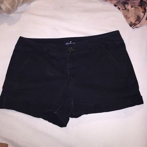 Black AEO TWILL X MIDI SHORT