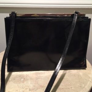 Ferragamo patent leather purse.