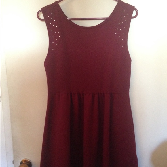 Burgundy Skater Dress