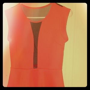 Orange cocktail dress