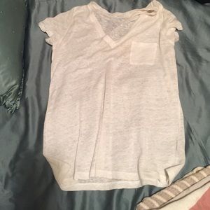 J Crew linen pocket tee shirt, size M