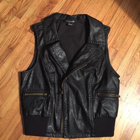 Forever 21 faux leather vest