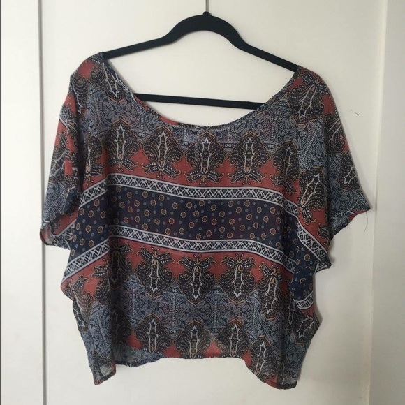 Paisley Pac Sun Open Back Sheet Top
