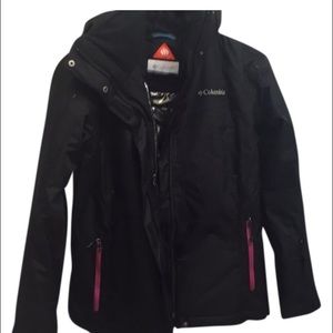 Columbia ski jacket with pink trim