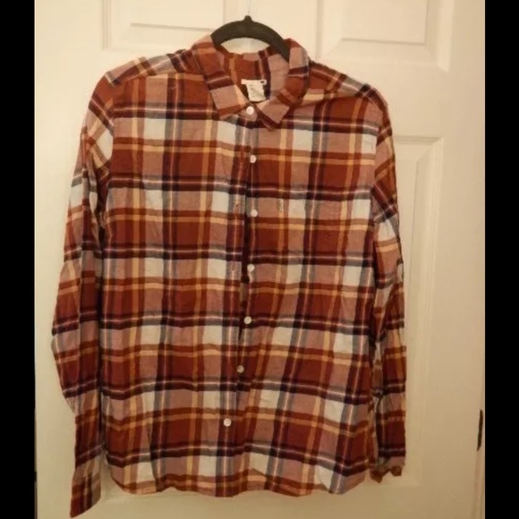 Women's Levi's plaid button up shirt size L
