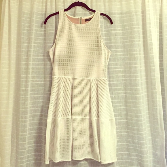 BCBG white eyelet dress. Size M