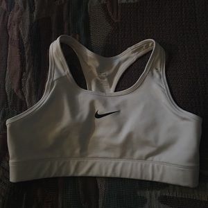White Nike Classic Sports Bra