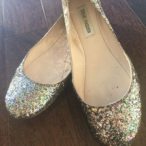 Steve Madden Glitter Ballet Flats Size 8.0
