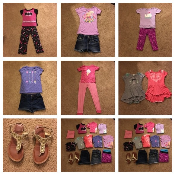 Lot of girl clothes size 5 and 6 and sandels 13