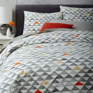 BRAND NEW West Elm Duvet Cover Mod Triangle Queen