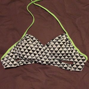 Black, white, and lime green suit