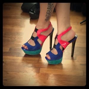 Jessica Simpson bendie platform heels sandals pump