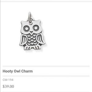 Sterling silver hooty owl charm.