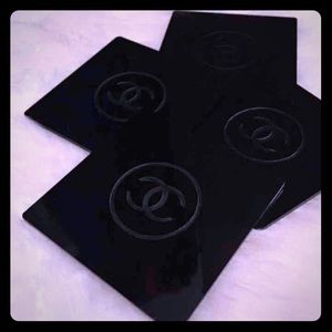 New Chanel Chic Coasters VIP black acrylic