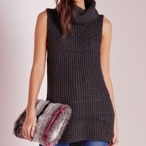 MISSGUIDED turtleneck sleeveless sweater