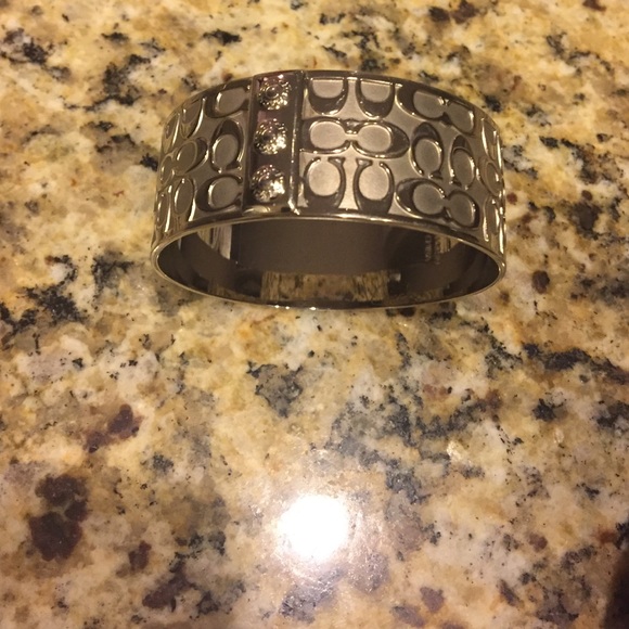 Silver coach bangle