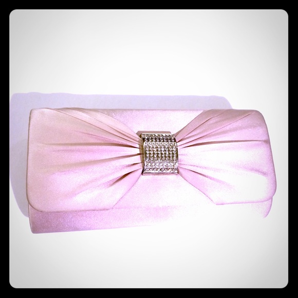 Handbags - Blush Bow Clutch
