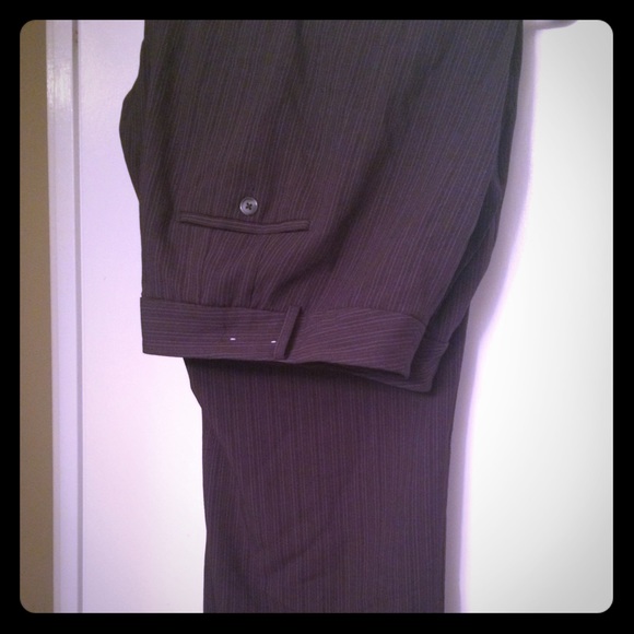 Gray pinstripe dress pants, 20WS