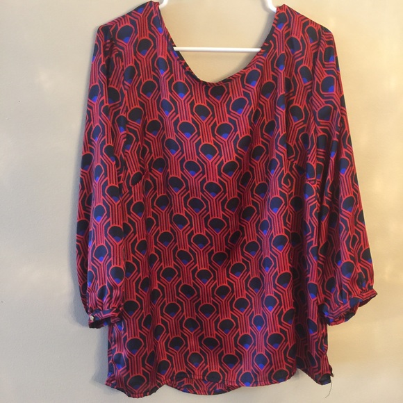 Merona silk blouse size xxl