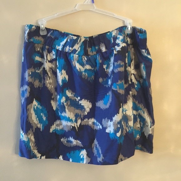 Ann Taylor Loft xxl silk blue skirt