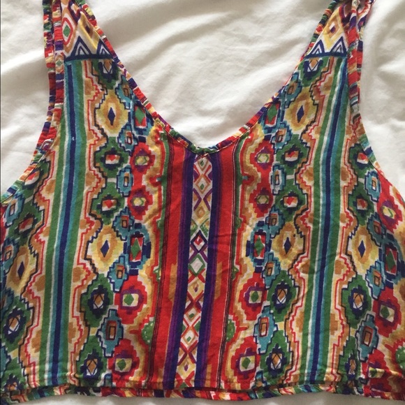 Tribal cropped tank